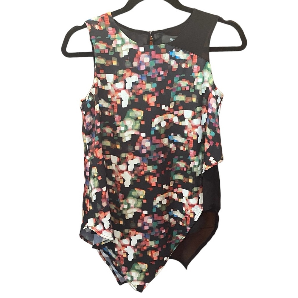 Mossimo sleeveless abstract print top,‎ size XS